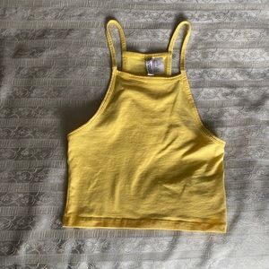 Divided cropped yellow tank